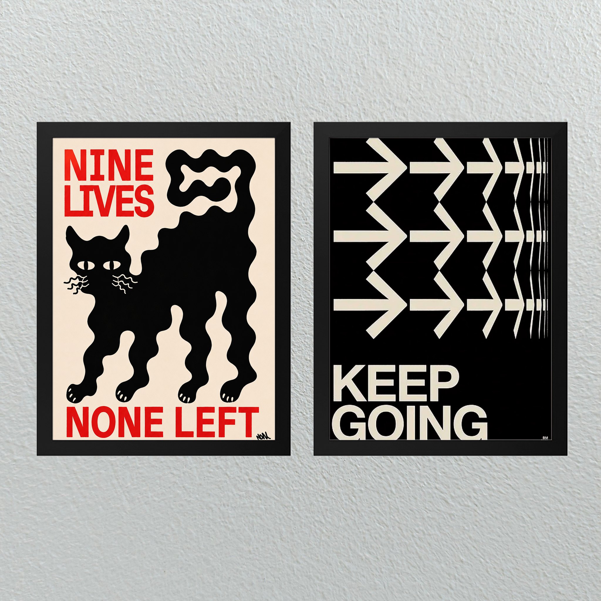 Conjunto de Cuadros Nine Lives