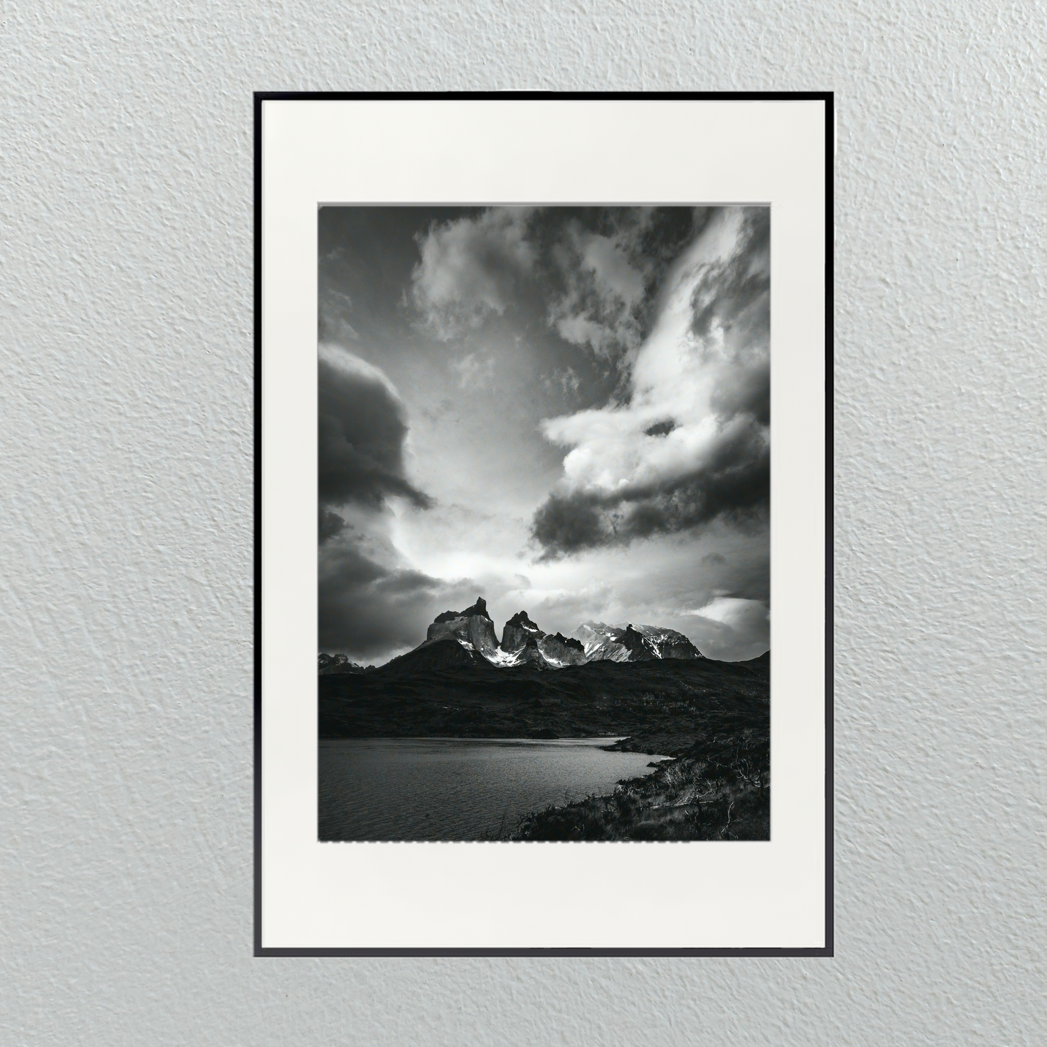 Cuadro Cuernos del Paine B&N Aluminio