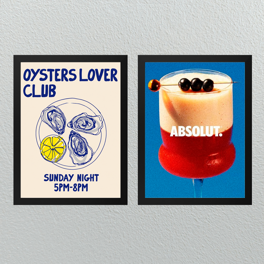Set de Cuadros Oysters + Absolut