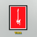 Cuadro Guitarra Fender Ilustración