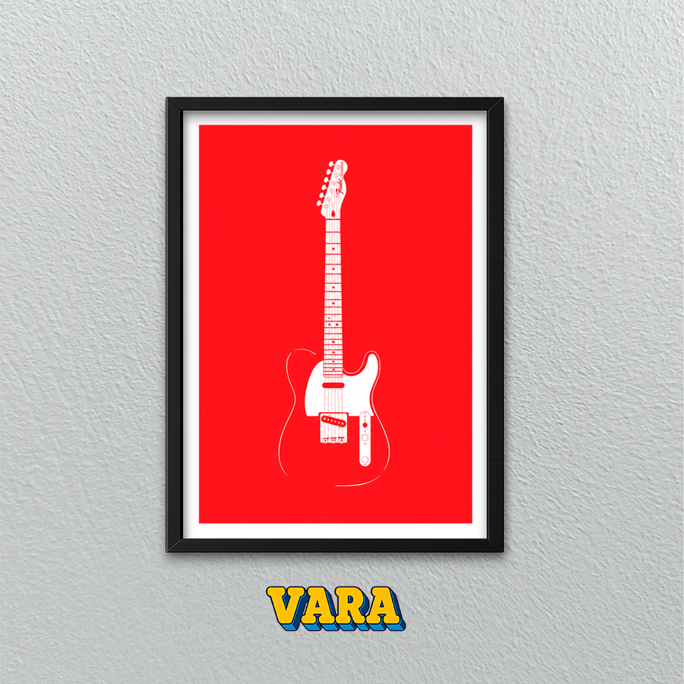 Cuadro Guitarra Fender Ilustración