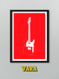 Cuadro Guitarra Fender Ilustración
