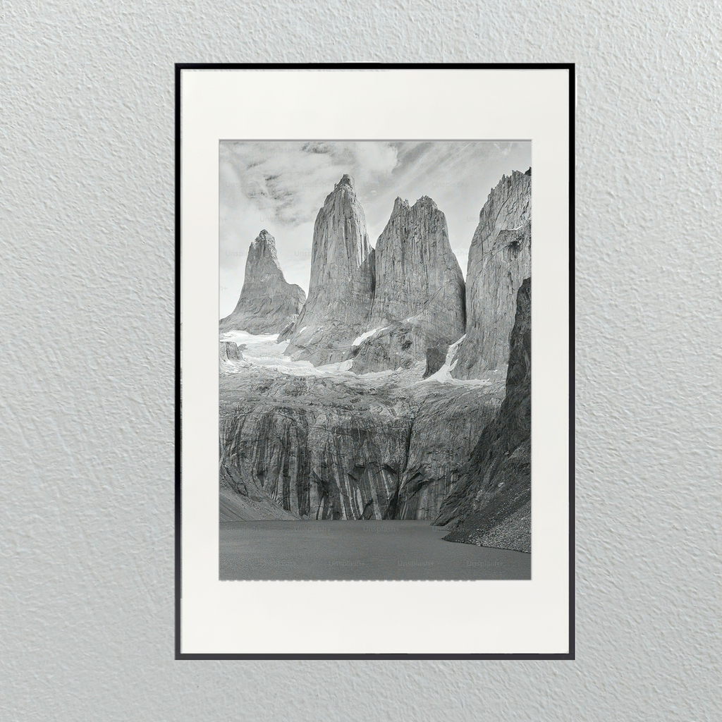 Cuadro Torres del Paine B&N Aluminio