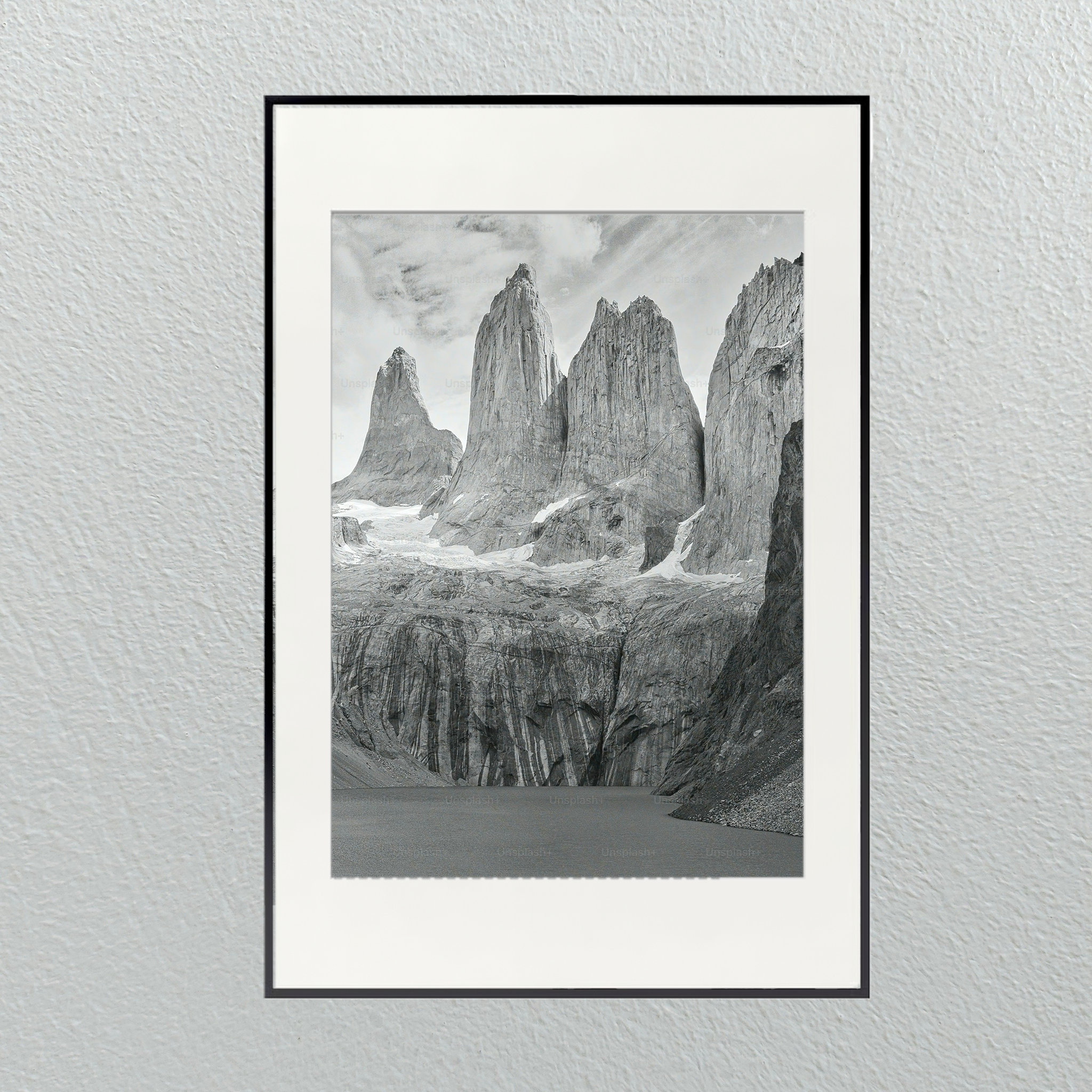 Cuadro Torres del Paine B&N Aluminio