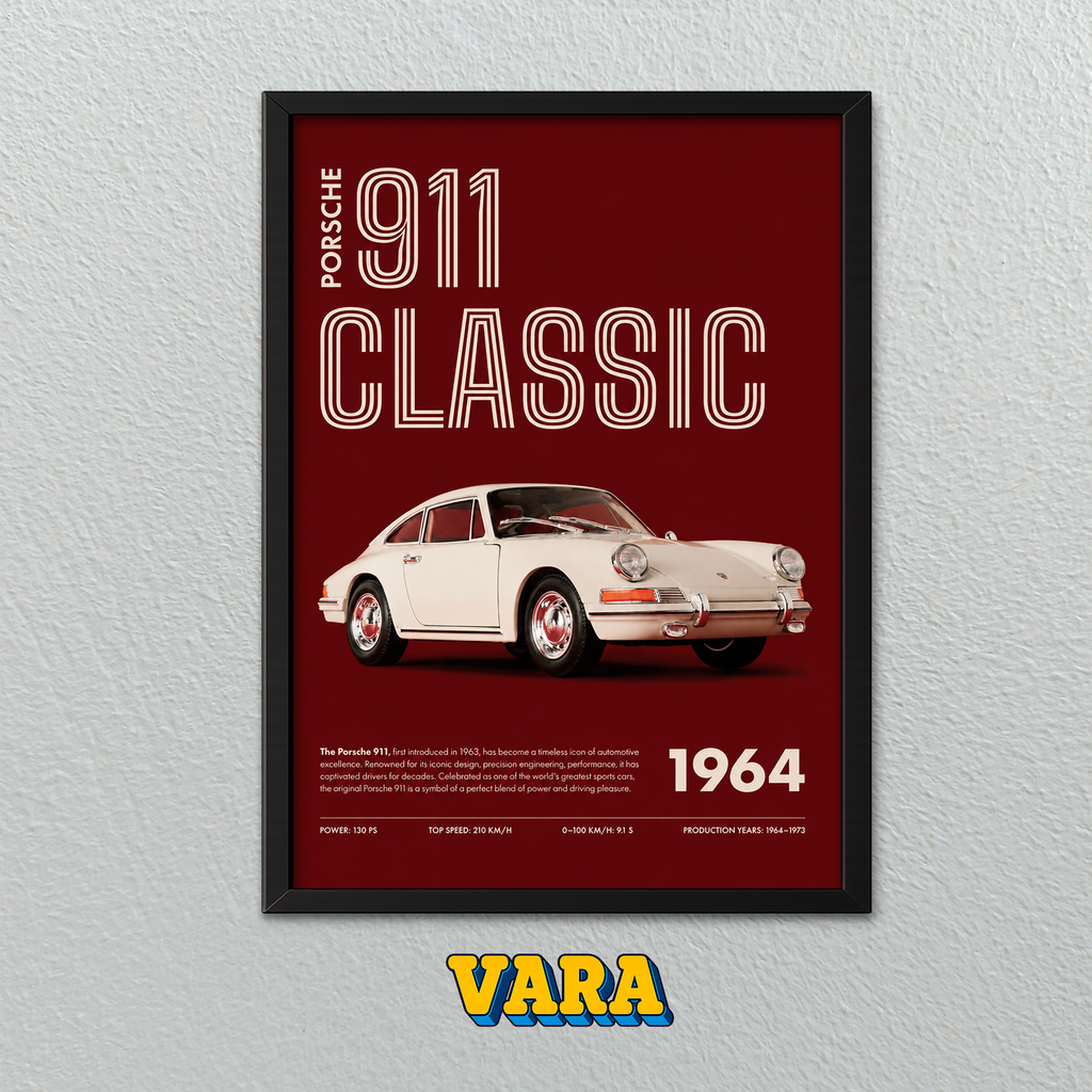 Cuadro Ilustración Porsche 911 1964