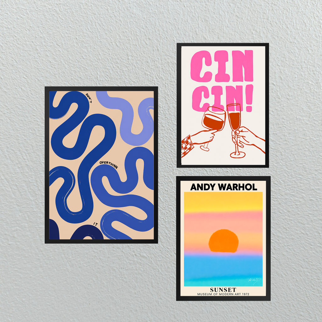 Conjunto Warhol Cin Cin 3 Cuadros