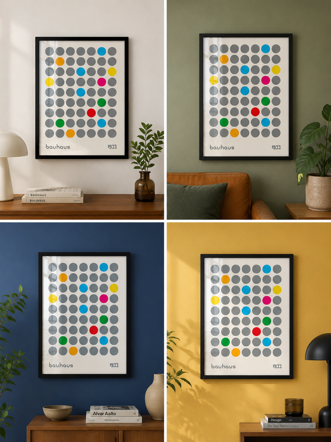 Cuadro Bauhaus Puntos Ilustración