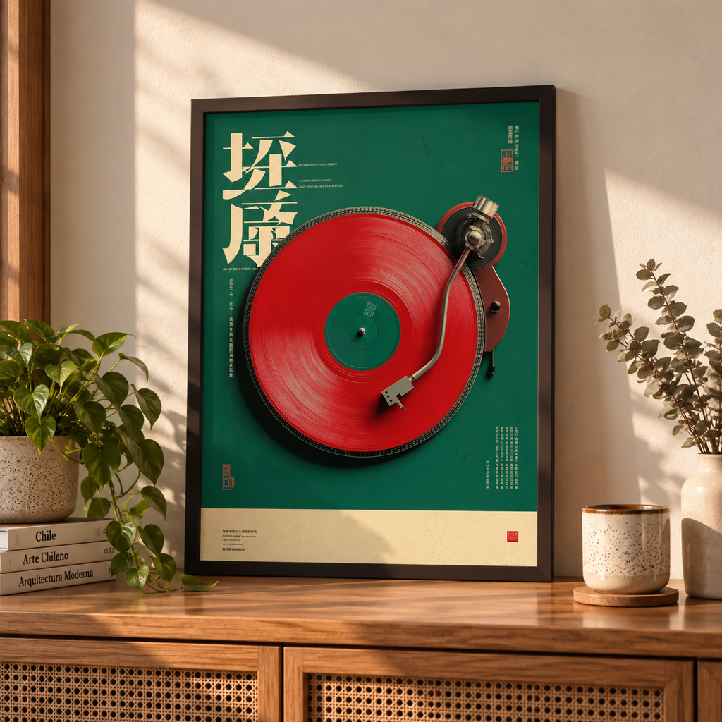 Vinilo Rojo – Arte Retro Japonés