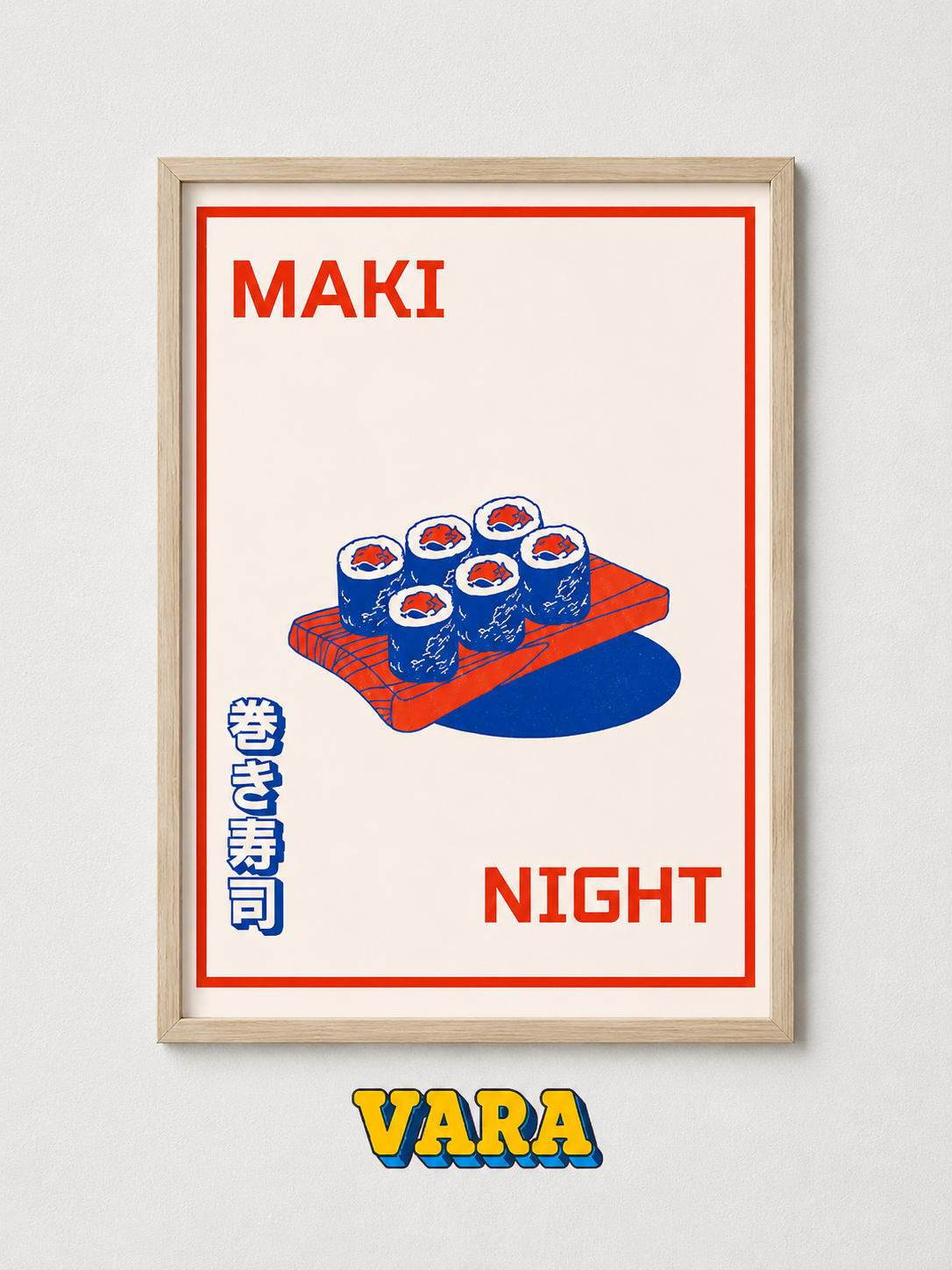 Cuadro Ilustración Maki Night