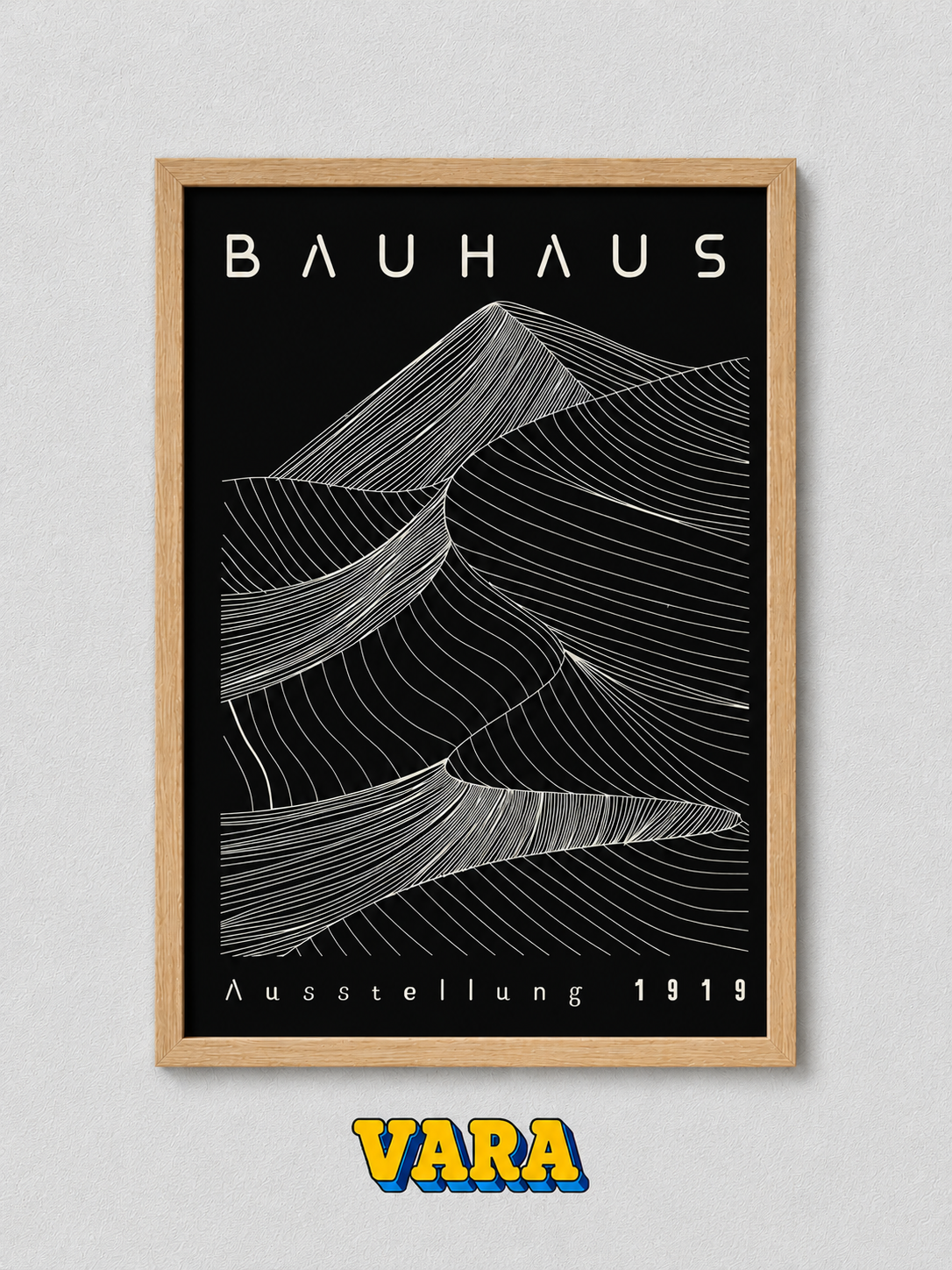 Cuadro Bauhaus Montaña Negro
