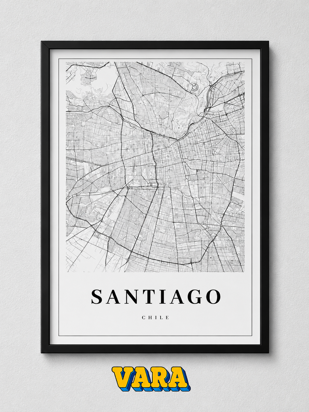 Cuadro Mapa Santiago