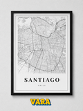 Cuadro Mapa Santiago