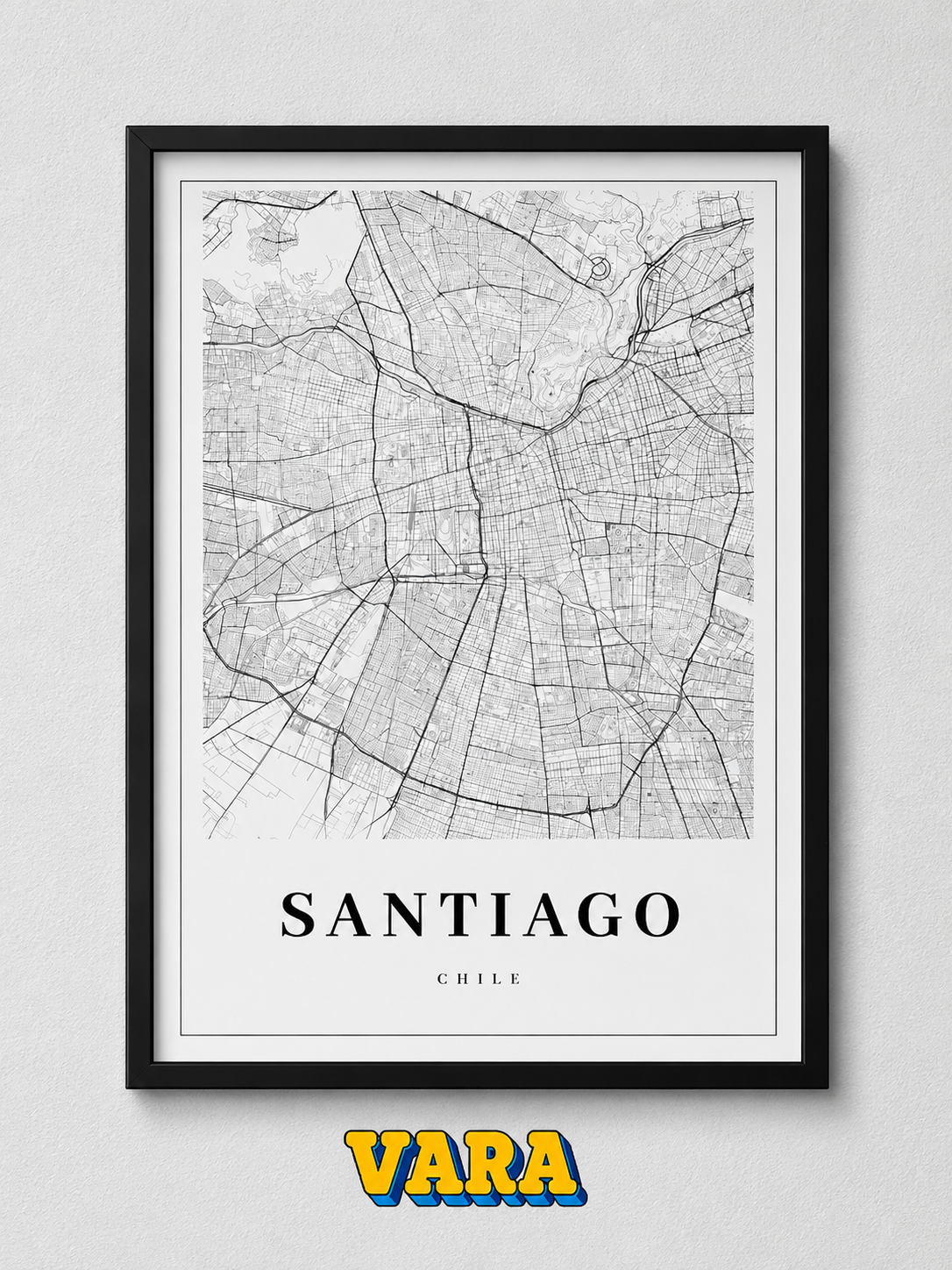 Cuadro Mapa Santiago