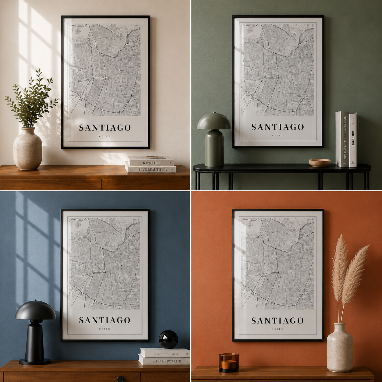 Cuadro Mapa Santiago