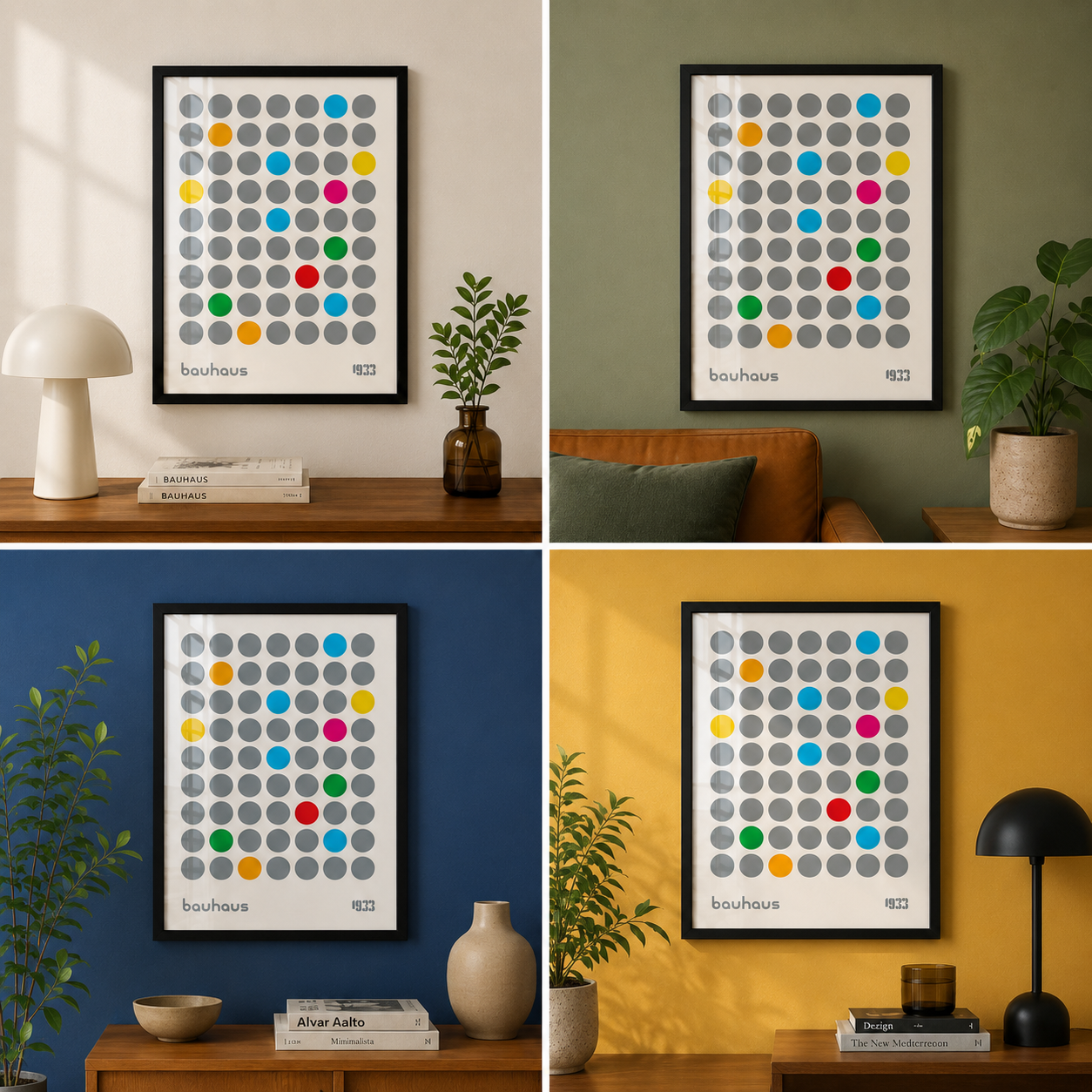 Cuadro Bauhaus Puntos Ilustración