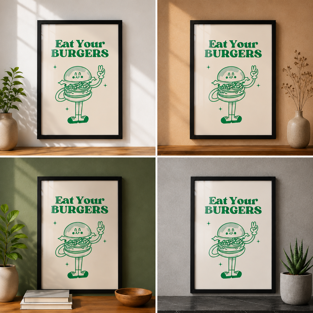 Cuadro Eat your Burgers Ilustración