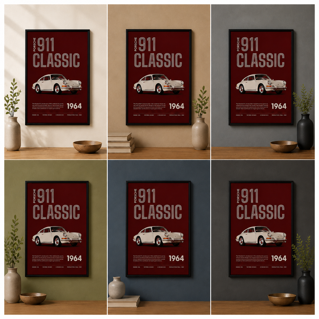 Cuadro Ilustración Porsche 911 1964