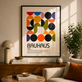 Cuadro Bauhaus Geometria Color Ilustración