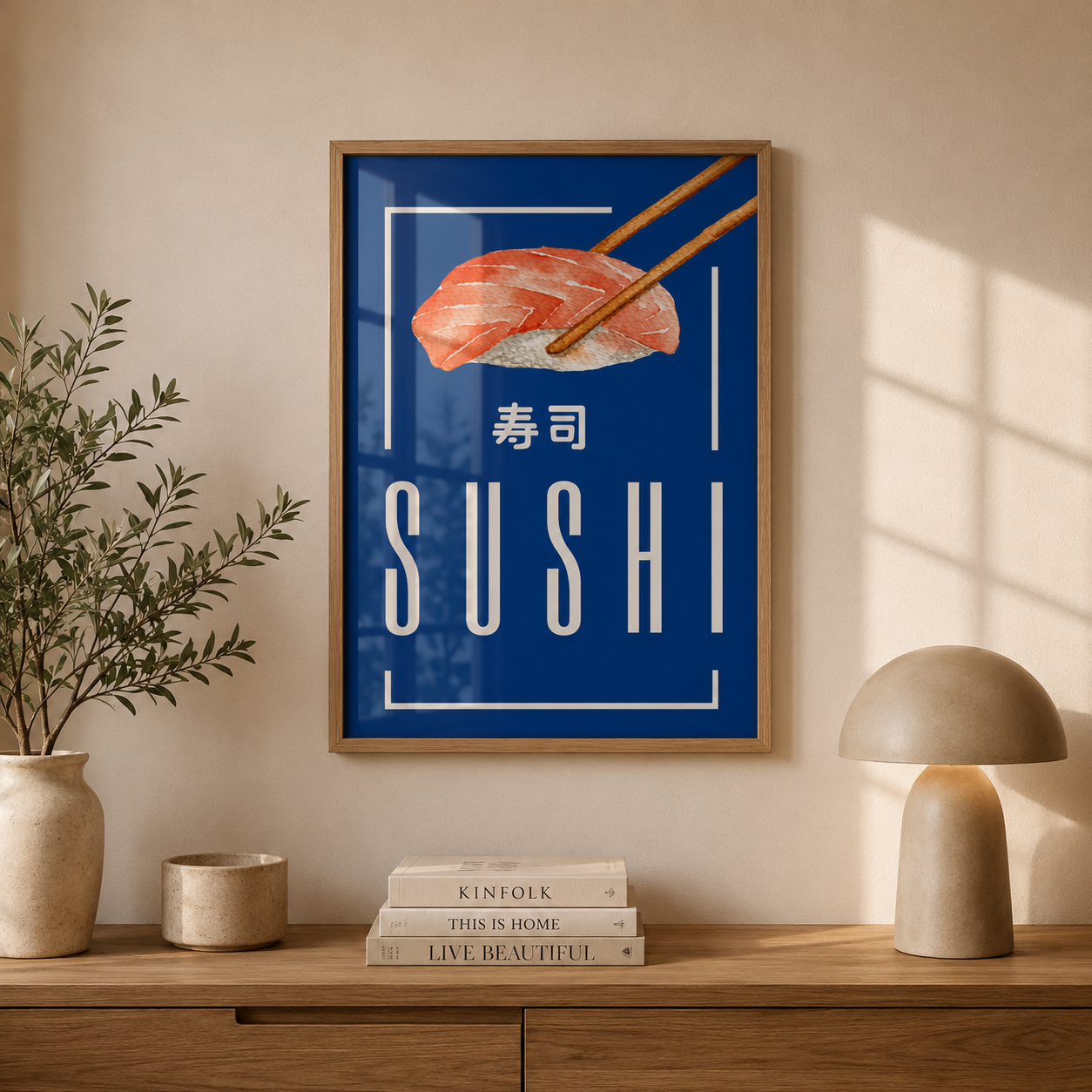 Cuadro Sushi Azul