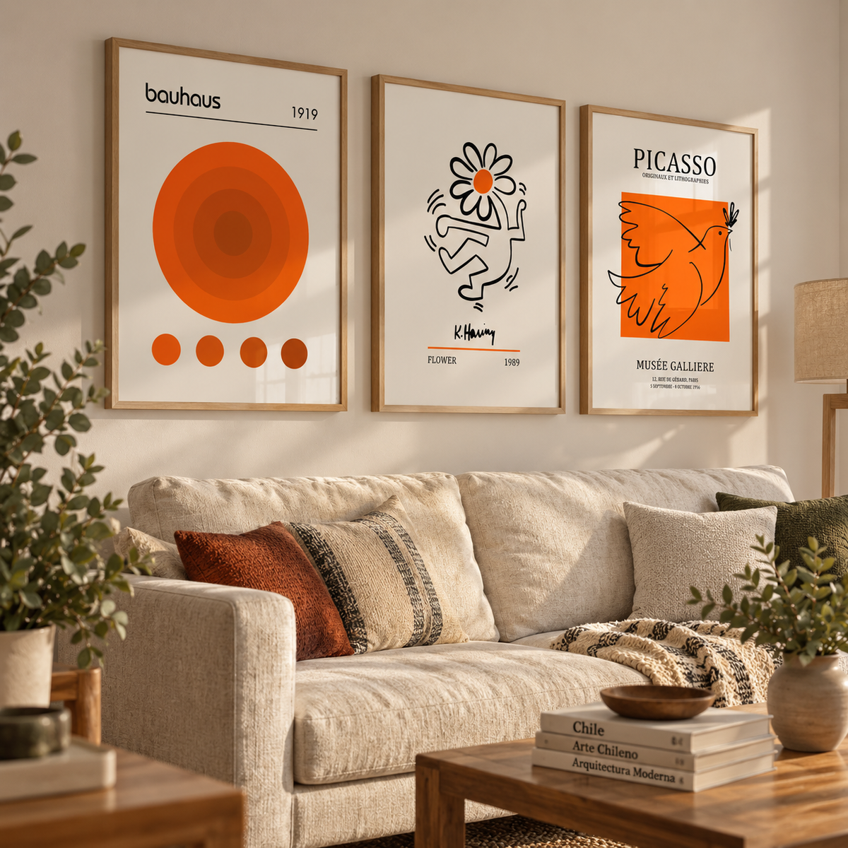 Tríptico Bauhaus, Flower & Picasso