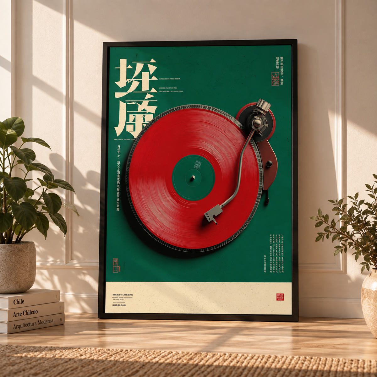 Vinilo Rojo – Arte Retro Japonés