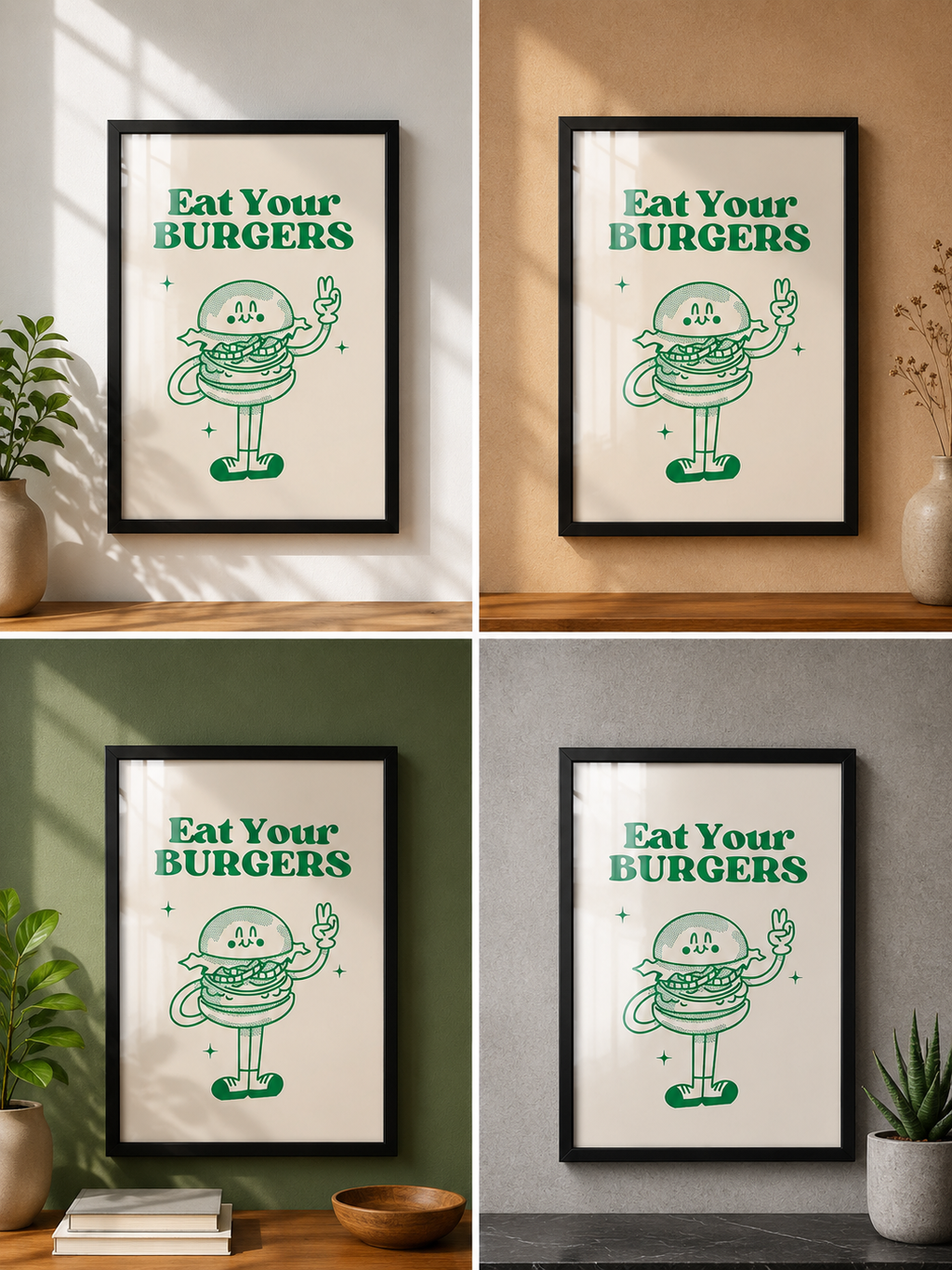 Cuadro Eat your Burgers Ilustración