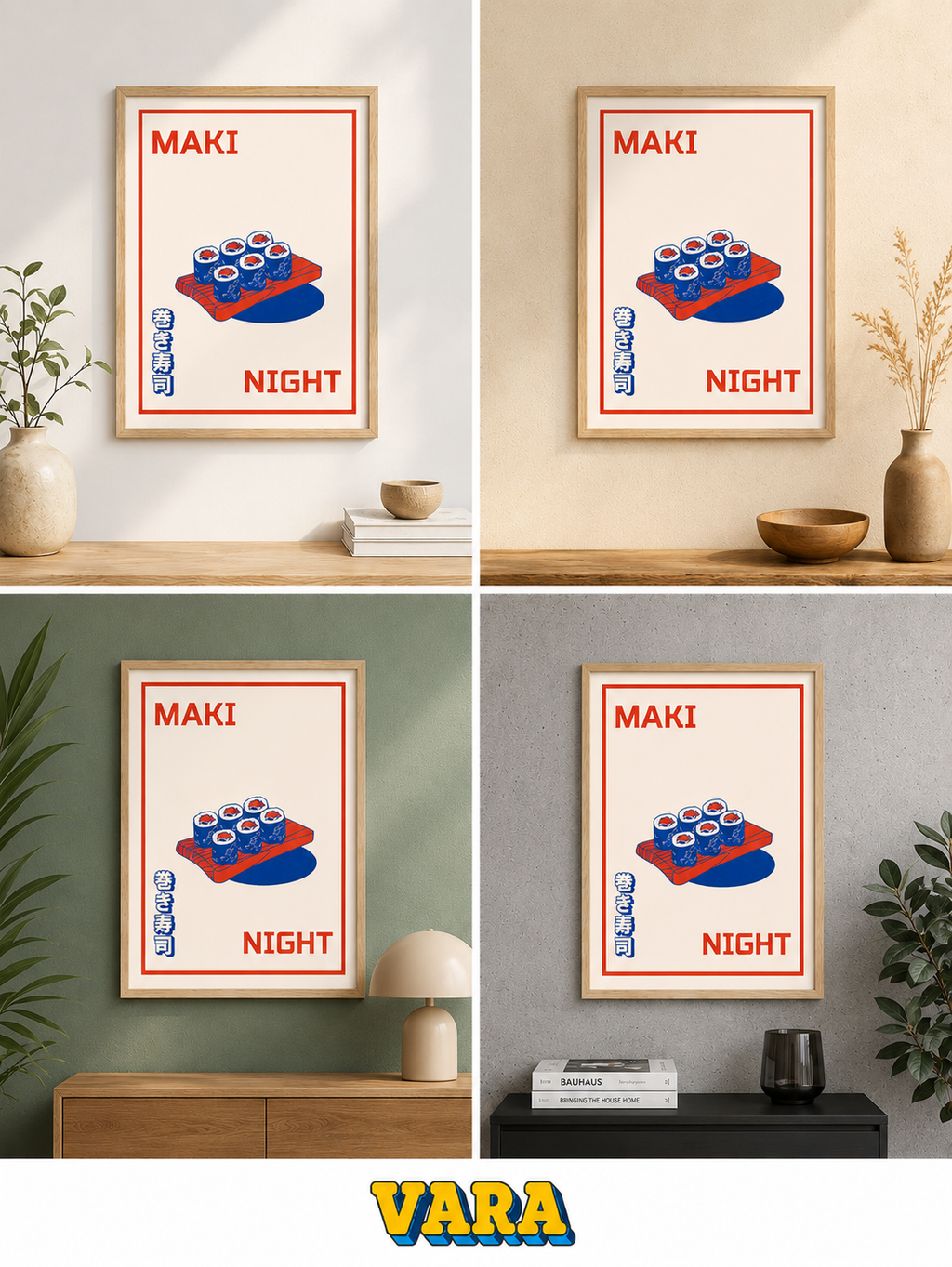 Cuadro Ilustración Maki Night