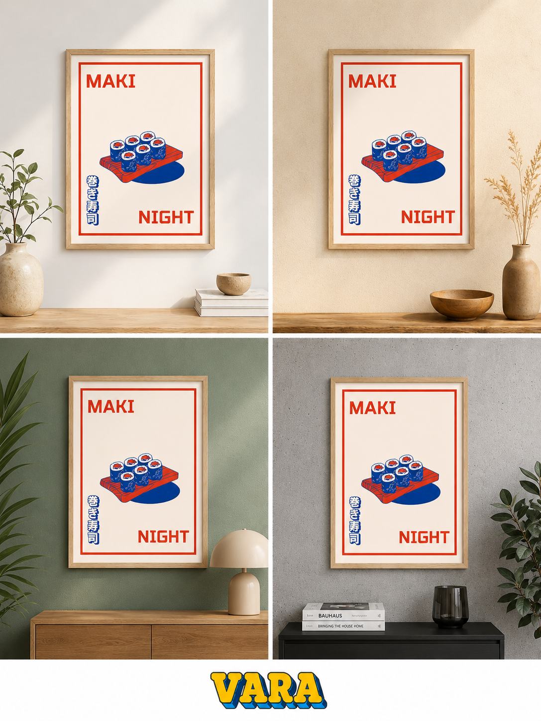 Cuadro Ilustración Maki Night