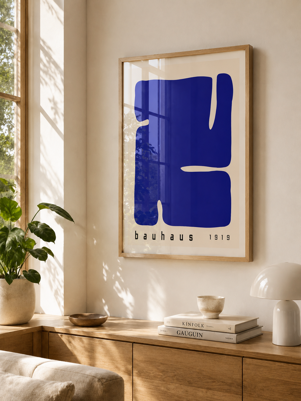 Cuadro Bauhaus Azul 1919 Ilustacion