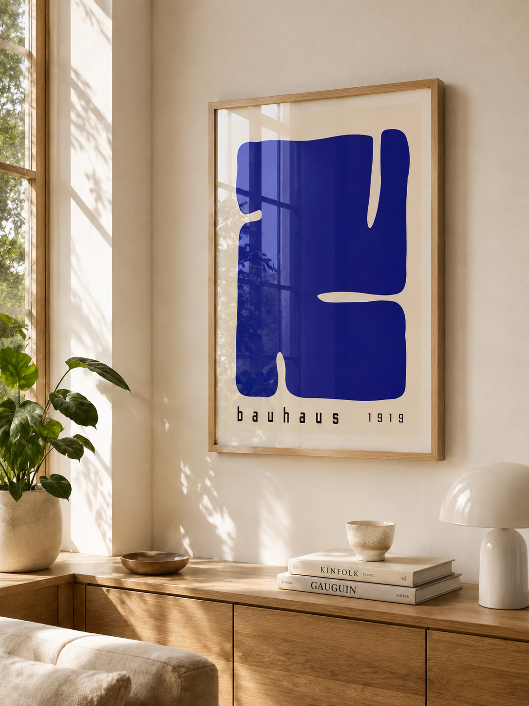 Cuadro Bauhaus Azul 1919 Ilustacion