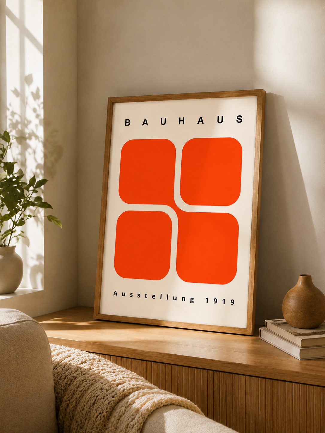 Cuadro Bauhaus Naranja 1919 Ilustracion