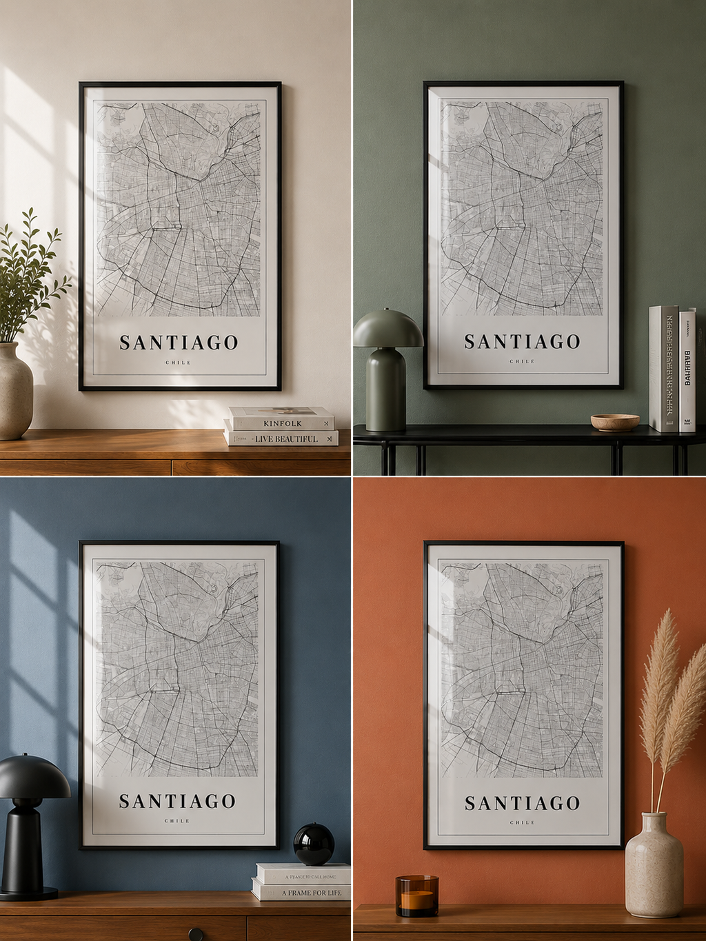 Cuadro Mapa Santiago