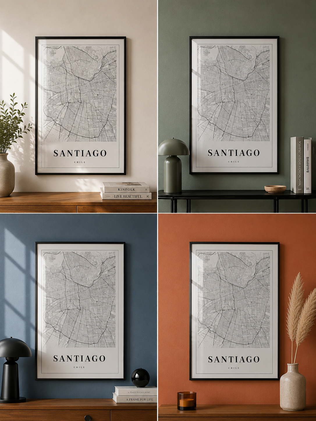 Cuadro Mapa Santiago
