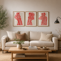 Conjunto Lineas Rojas Ilustración
