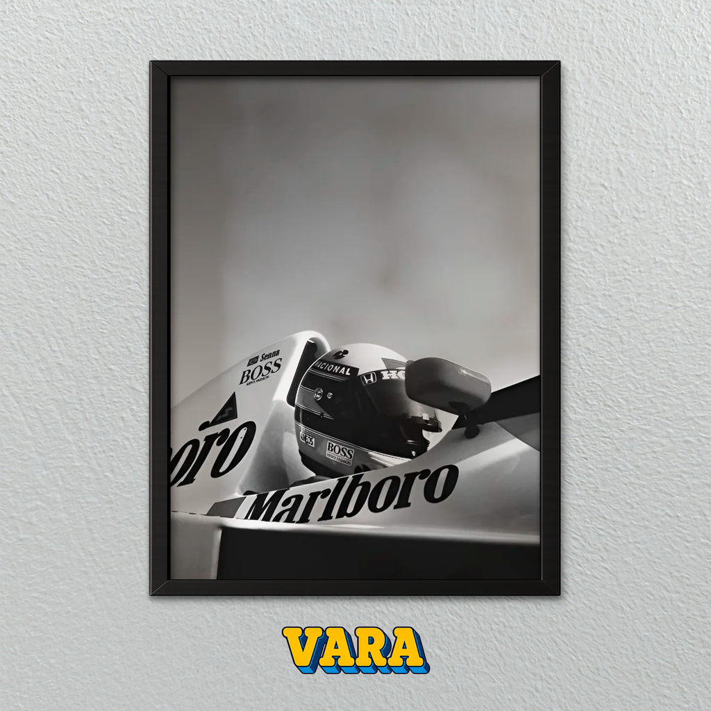 Cuadro Formula 1 Blanco y Negro Fotografía