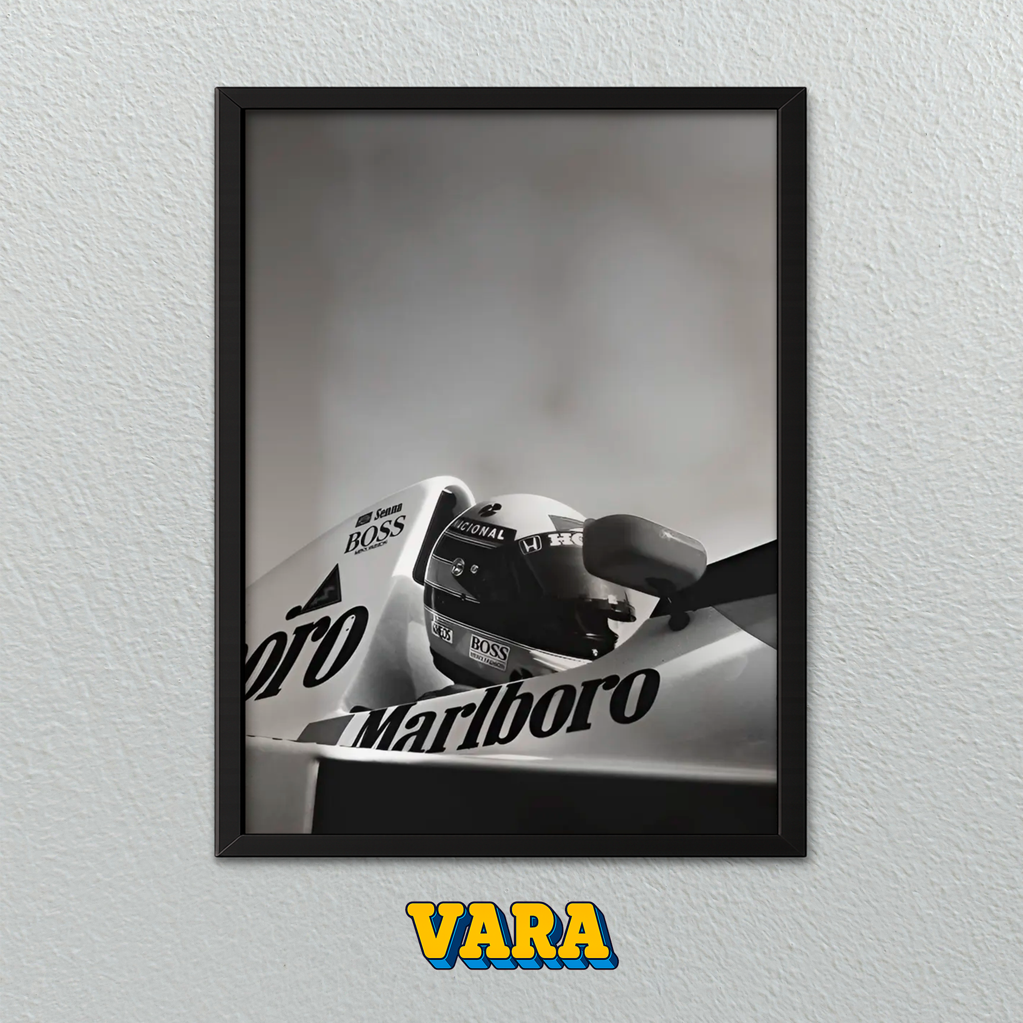Cuadro Formula 1 Blanco y Negro Fotografía