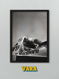 Cuadro Formula 1 Blanco y Negro Fotografía