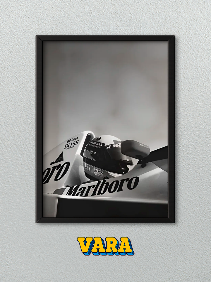 Cuadro Formula 1 Blanco y Negro Fotografía