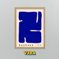 Cuadro Bauhaus Azul 1919 Ilustacion