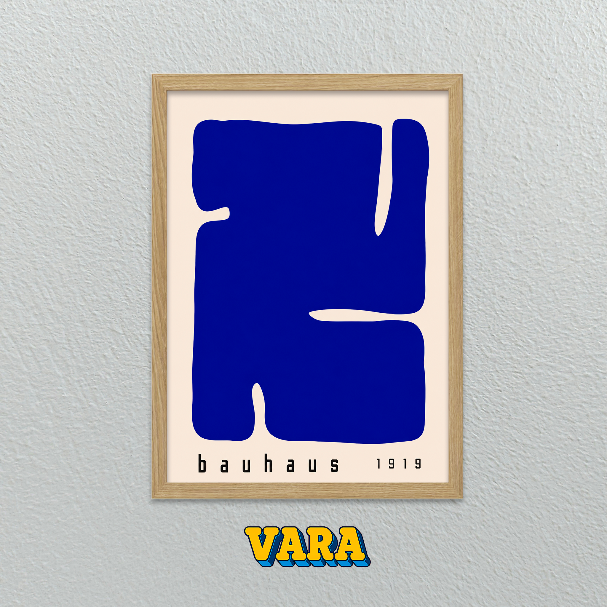 Cuadro Bauhaus Azul 1919 Ilustacion