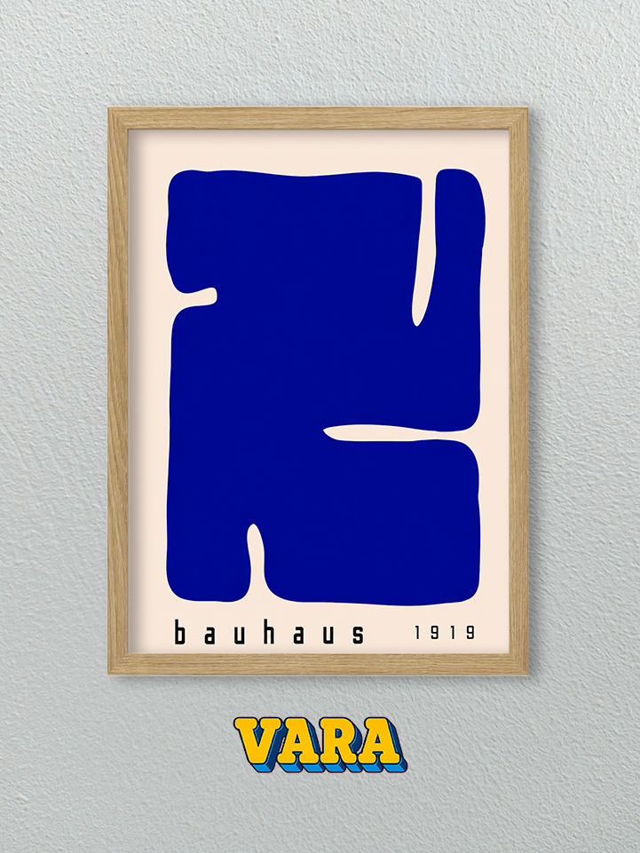 Cuadro Bauhaus Azul 1919 Ilustacion