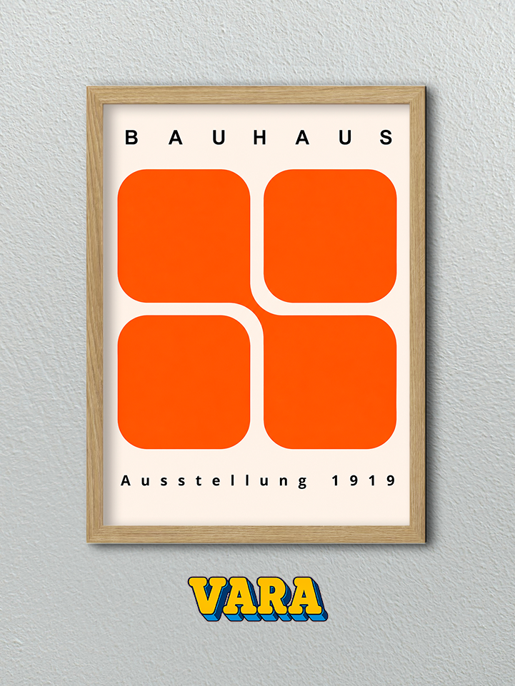 Cuadro Bauhaus Naranja 1919 Ilustracion