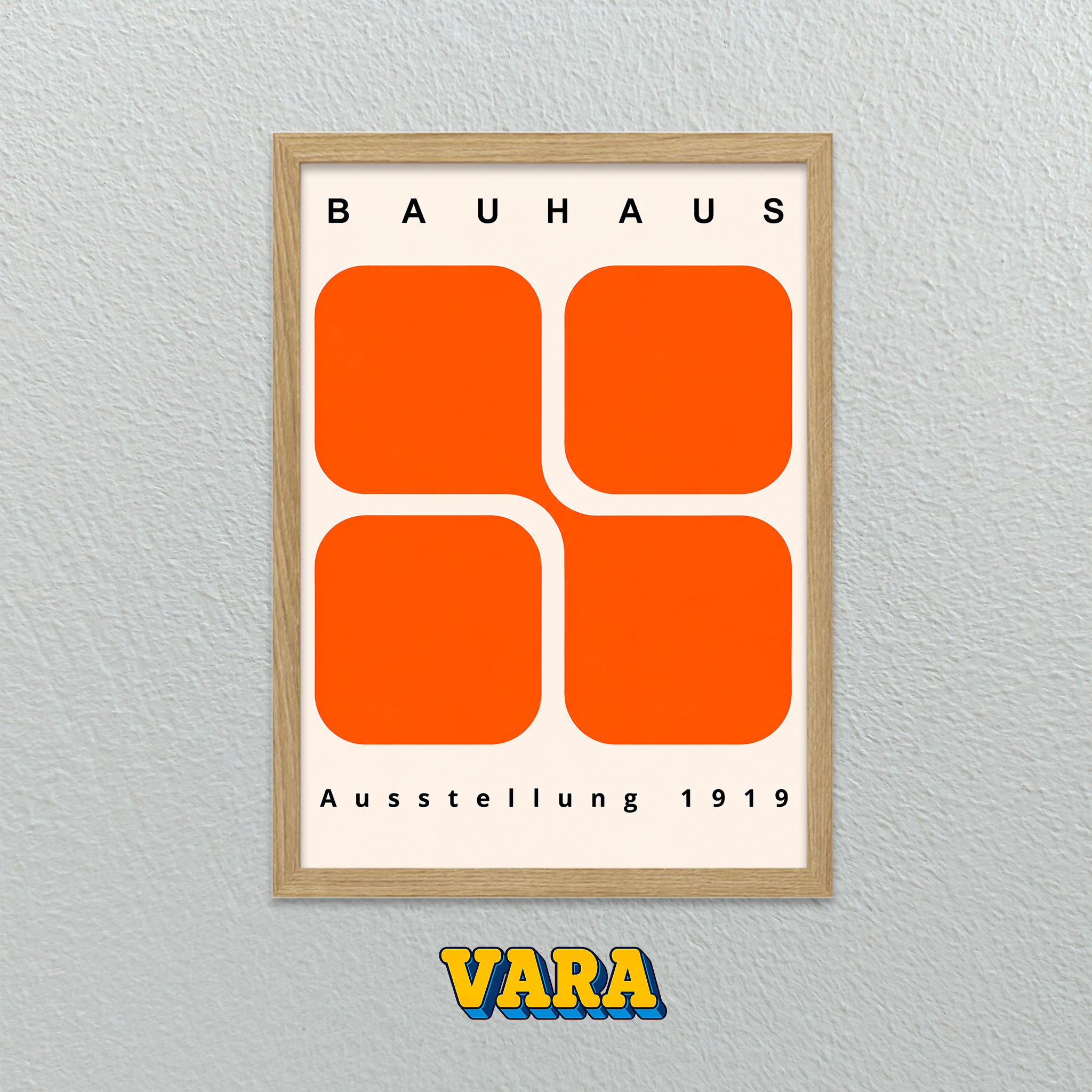 Cuadro Bauhaus Naranja 1919 Ilustracion