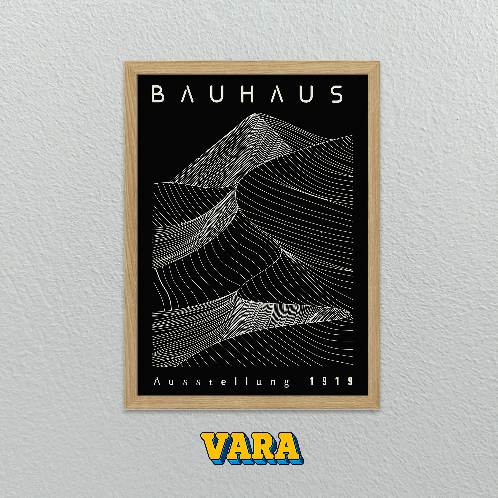 Cuadro Bauhaus Montaña Negro