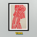 Cuadro Caminante Rojo Ilustración