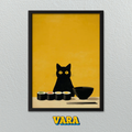 Cuadro Gato Sushi Ilustración