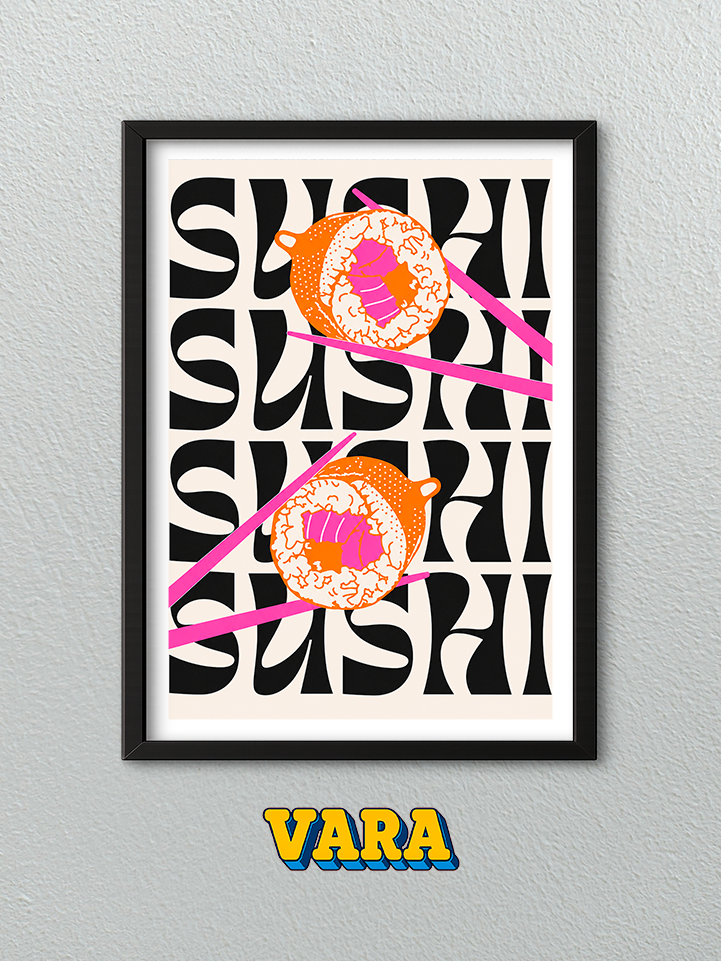 Cuadro Sushi Sushi Ilustración