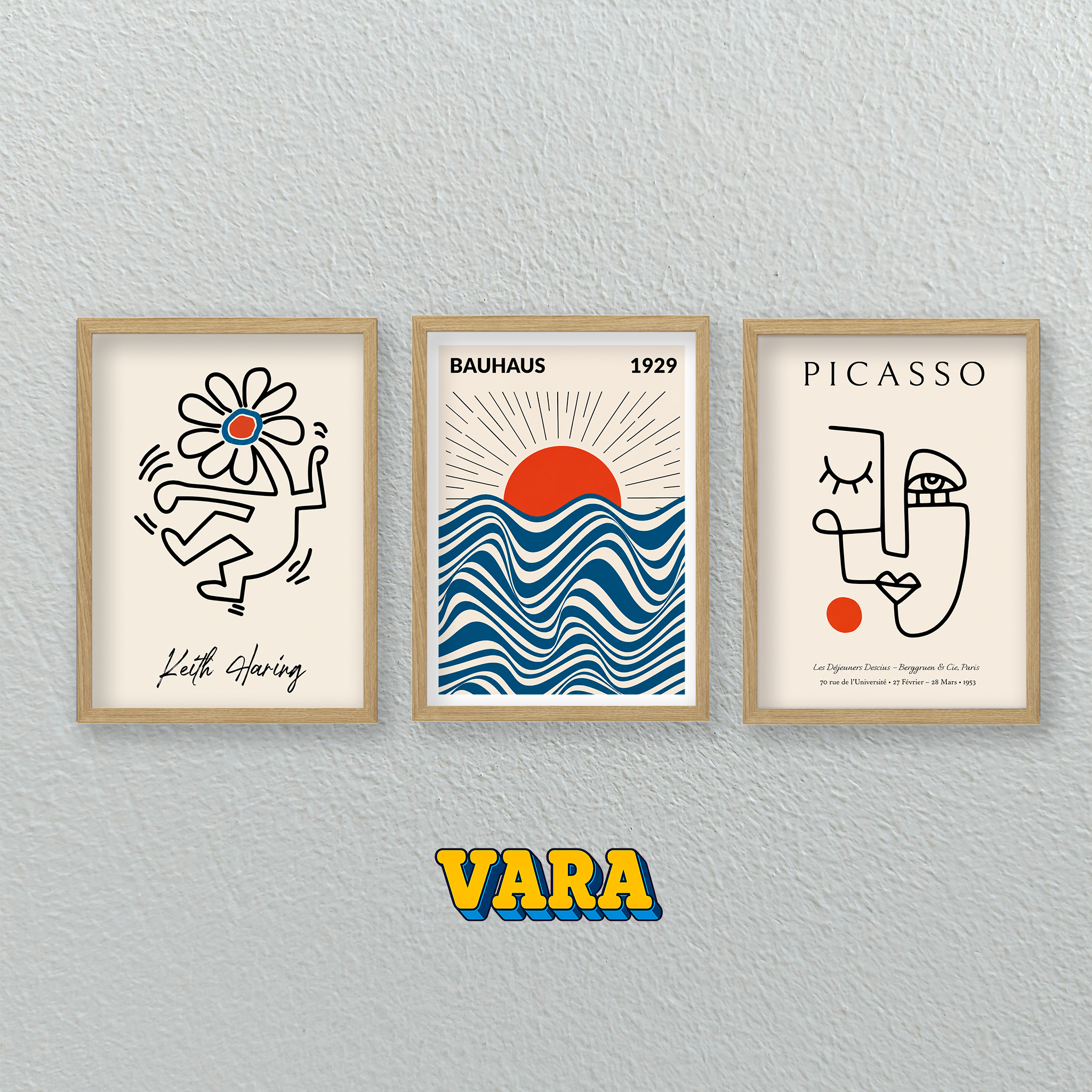 Colección Cuadro Bauhaus Haring Picasso
