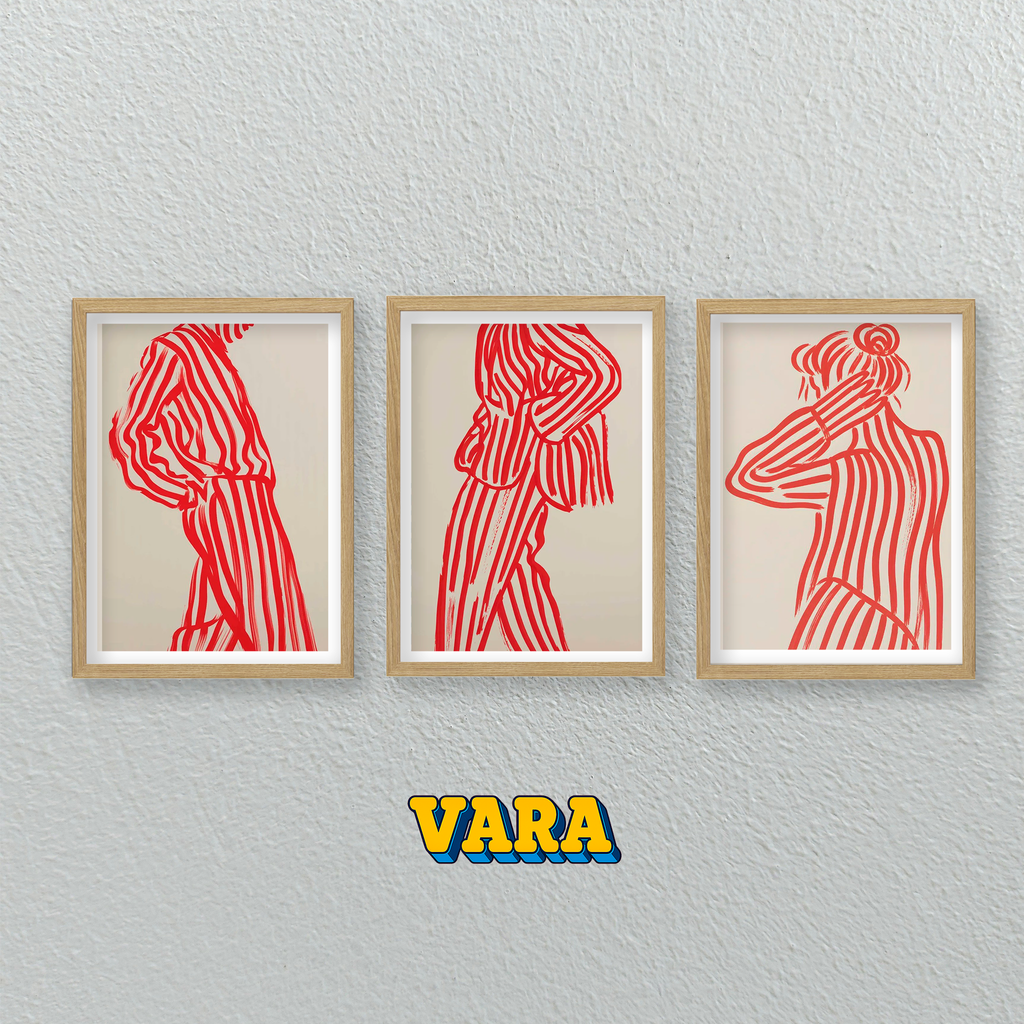 Conjunto Lineas Rojas Ilustración