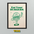 Cuadro Eat your Burgers Ilustración